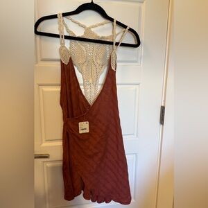 Free People Sleeveless Top with Crochet Back